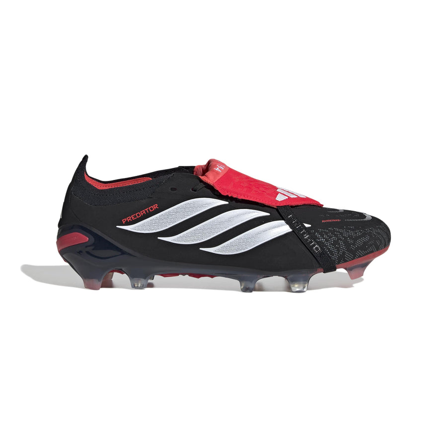 Botas de fútbol adidas Predator 26 Elite con lengüeta plegable FG/AG - Negro/Blanco/Rojo Lucid