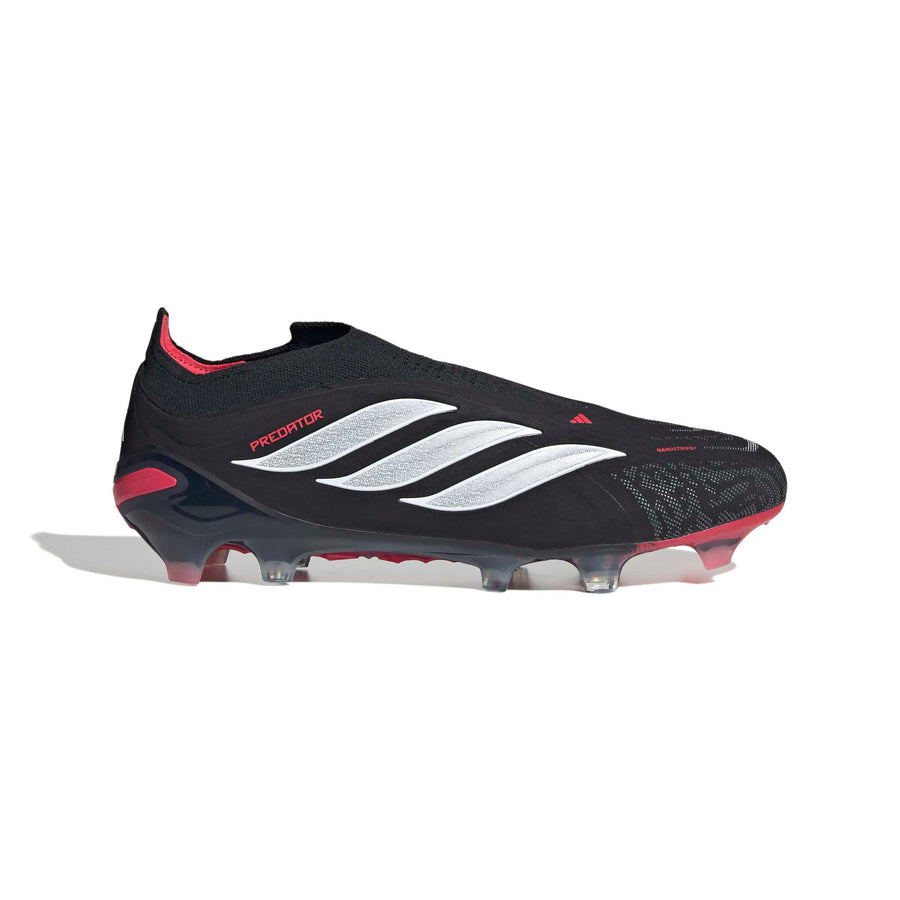 Botas de fútbol adidas Predator 26 Elite sin cordones FG/AG - Negro/Blanco/Rojo Lucid