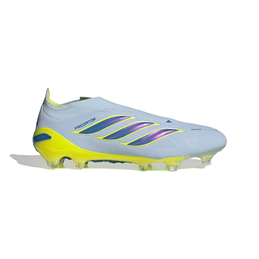 Botas de fútbol adidas Predator 26 Elite sin cordones FG/AG - Crystal Sky/Ray Blue/Team Solar Yellow