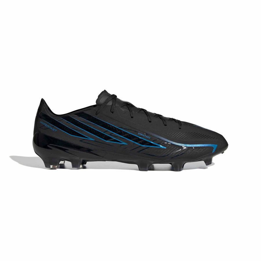 Botas de fútbol adidas F50 Hyperfast Pro FG/AG - Negro Core/Negro Core/Azul Lucid Ray