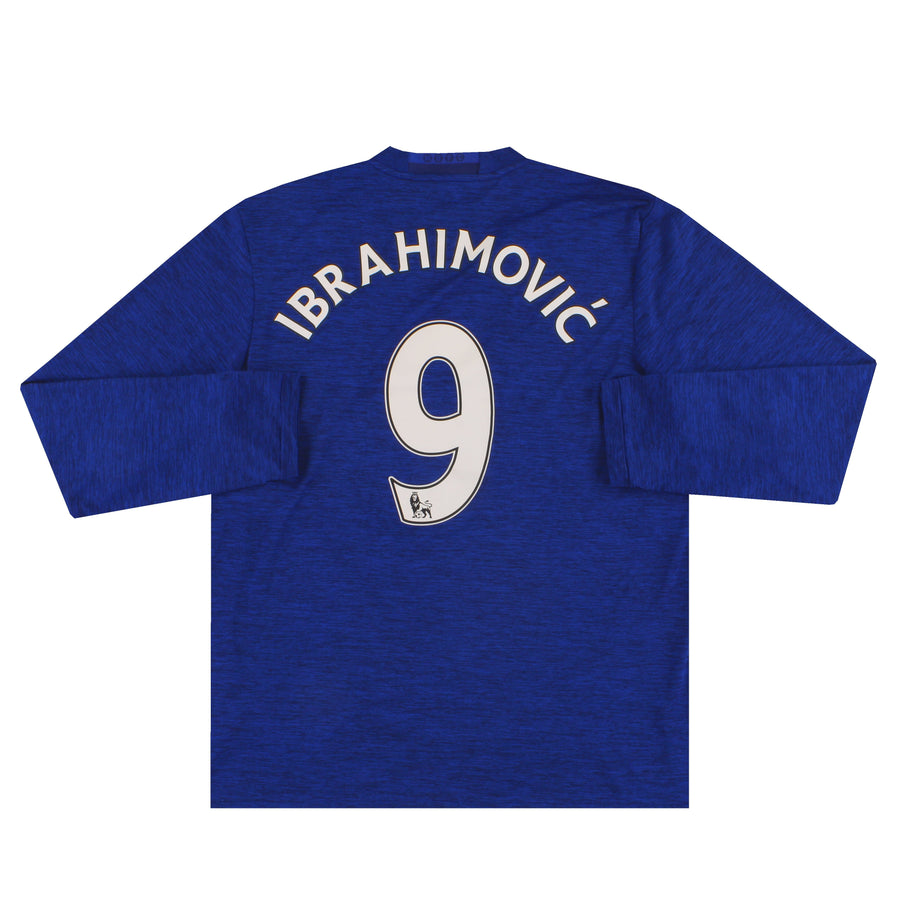 Camiseta de visitante adidas del Manchester United 2016-17 Ibrahomovic #9 manga larga