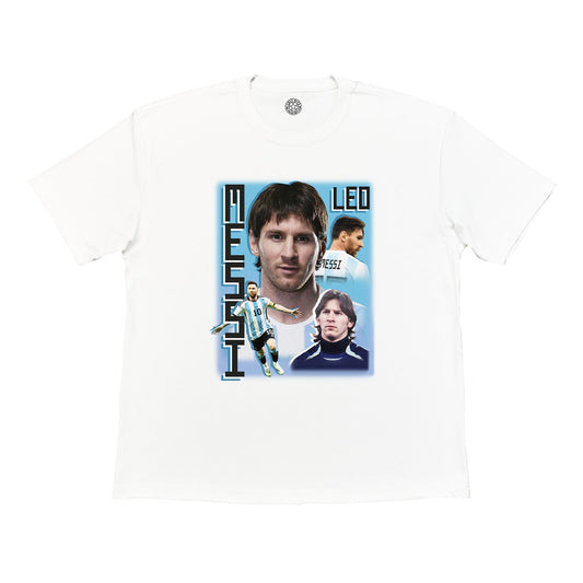 ARGENTINA MESSI BOOTLEG TEE | Cult Kits, XXL / Argentina / White