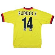 Camiseta de Visitante del Liverpool de 1997/99, Ruddock #14 (Talla S) Reebok