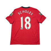 Camiseta de local del Manchester United Scholes #18 (L) Nike 2009/10