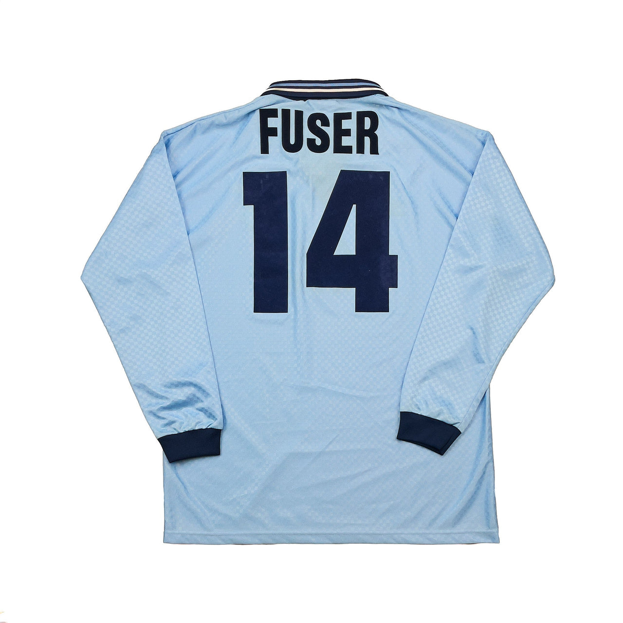 1995/96 LAZIO FUSER #14 *MATCH ISSUE* L/S HOME SHIRT (L) UMBRO