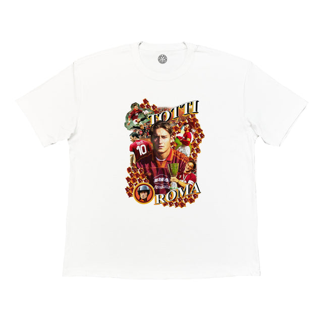 ROMA TOTTI BOOTLEG TEE, Cult Kits, Small / Roma / White