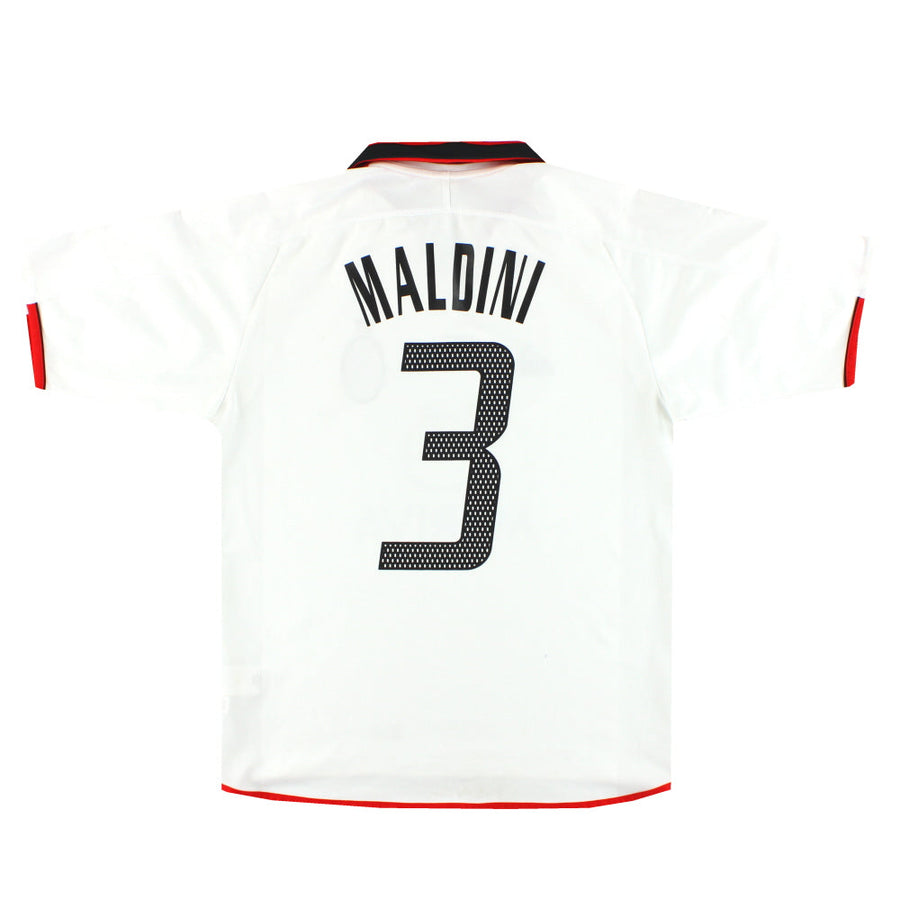 2003-04 AC Milan adidas CL Camiseta Visitante Maldini #3 M L