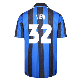 1998 Inter Milan Score Draw Home Shirt (M) (Excellent) (VIERI 32)_1