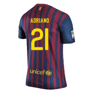 Barcelona 2011-12 Home Shirt (L) (Very Good) (Adriano 21)_1