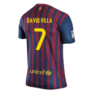 Barcelona 2011-2012 Home Shirt (S) (Excellent) (David Villa 7)_1