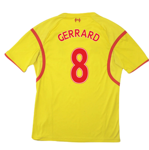 Liverpool 2014-15 Away Football Shirt (Very Good) (GERRARD 8)_1