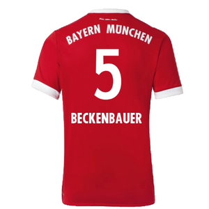 Bayern Munich 2017-18 Home Shirt ((Excellent) L) (Beckenbauer 5)_2