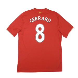 Liverpool 2015-16 Home Shirt ((Very Good) M) (Gerrard 8)_2