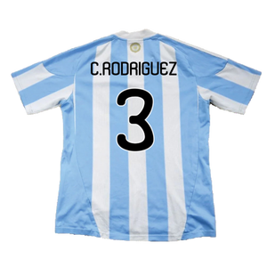 Argentina 2010-11 Home Shirt (Excellent) (C.Rodriguez 3)_1