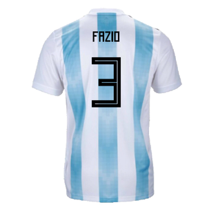 Argentina 2018-19 Home Shirt (XL) (Excellent) (Fazio 3)_1