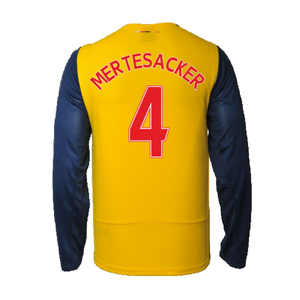 Arsenal 2014-15 Away Long Sleeve Shirt (L) (Mertesacker 4) (Excellent)_1