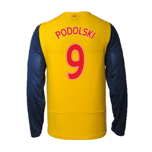 Arsenal 2014-15 Away Long Sleeve Shirt (L) (Podolski 9) (Excellent)_1