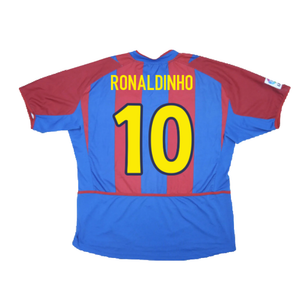 Barcelona 2002-03 Home Shirt (L) (Good) (Ronaldinho 10)_1