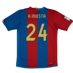 Barcelona 2006-07 Home Shirt (S) (Good) (A.Iniesta 24)_1