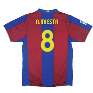 Barcelona 2007-08 Home Shirt (XL) (Excellent) (A.Iniesta 8)_1