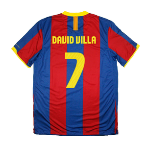 Barcelona 2010-11 Home Shirt (L) (Very Good) (David Villa 7)_1