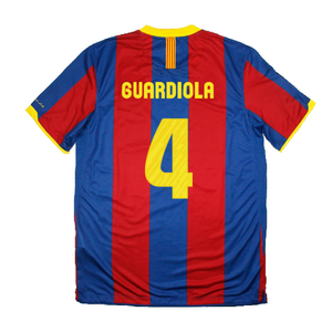 Barcelona 2010-11 Home Shirt (L) (Very Good) (Guardiola 4)_1