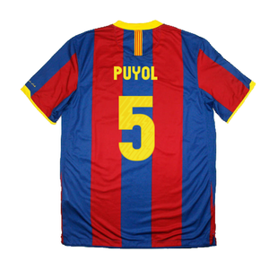 Barcelona 2010-11 Home Shirt (L) (Very Good) (Puyol 5)_1