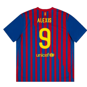 Barcelona 2011-12 Home Shirt (S) (Very Good) (Alexis 9)_1