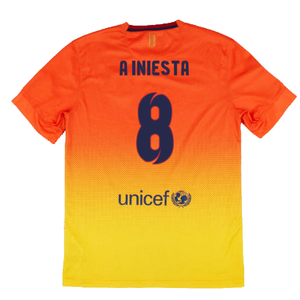 Barcelona 2012-13 Away Shirt (Sponsorless) (LB) (A INIESTA 8) (Very Good)_1