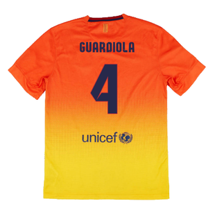 Barcelona 2012-13 Away Shirt (Sponsorless) (LB) (GUARDIOLA 4) (Very Good)_1