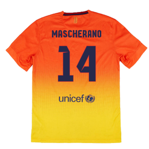 Barcelona 2012-13 Away Shirt (Sponsorless) (LB) (MASCHERANO 14) (Very Good)_1