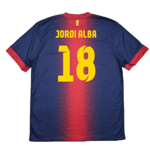 Barcelona 2012-13 Home Shirt (L) (Good) (Jordi Alba 18)_1