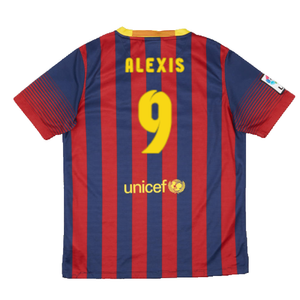 Barcelona 2013-14 Home Shirt (XL) (Good) (Alexis 9)_1