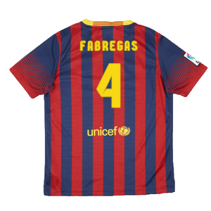 Barcelona 2013-14 Home Shirt (Very Good) (Fabregas 4)_1