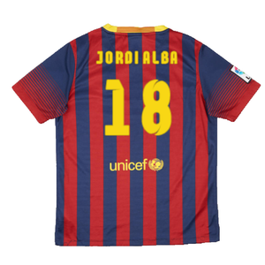 Barcelona 2013-14 Home Shirt (Very Good) (Jordi Alba 18)_1