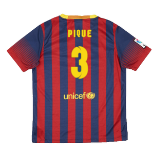 Barcelona 2013-14 Home Shirt (XL) (Good) (Pique 3)_1