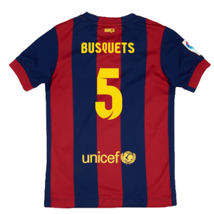 Barcelona 2014-15 home shirt (L) (Mint) (Busquets 5)_1