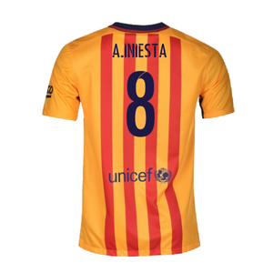 Barcelona 2015-16 Away Shirt (2XL) (Good) (A.Iniesta 8)_1