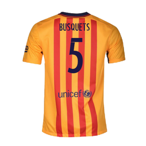 Barcelona 2015-16 Away Shirt (2XL) (Mint) (Busquets 5)_1