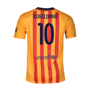 Barcelona 2015-16 Away Shirt (XLB) (Excellent) (Ronaldinho 10)_1