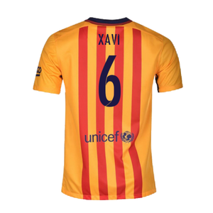 Barcelona 2015-16 Away Shirt (XLB) (Excellent) (Xavi 6)_1