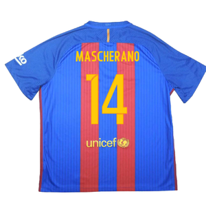 Barcelona 2016-17 Home Shirt (S) (Very Good) (Mascherano 14)_1