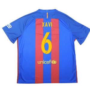 Barcelona 2016-17 Home Shirt (S) (Very Good) (Xavi 6)_1