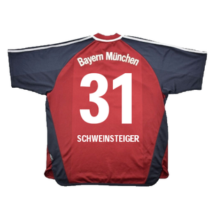 Bayern Munich 2001-02 Home Shirt (S) (Very Good) (Schweinsteiger 31)_1