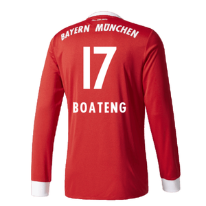 Bayern Munich 2017-18 Home Long Sleeve Shirt (XL) (Excellent) (Boateng 17)_1