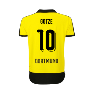 Borussia Dortmund 2015-16 Home Shirt ((Excellent) XL) (Gotze 10)_1