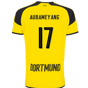 Borussia Dortmund 2016-17 Champions League Home Shirt (Excellent) (Aubameyang 17)_1