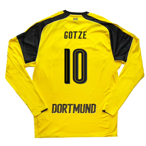 Borussia Dortmund 2016-17 Long Sleeve European Home Shirt (L) (Gotze 10) (Excellent)_1