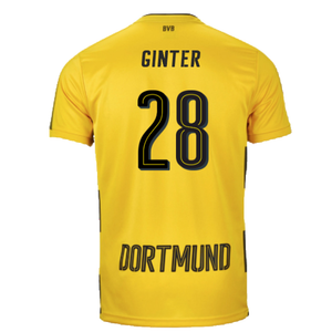 Borussia Dortmund 2017-18 Home Shirt (S) (Very Good) (Ginter 28)_1