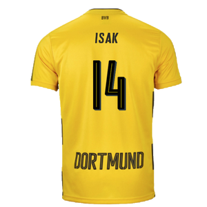 Borussia Dortmund 2017-18 Home Shirt (S) (Very Good) (Isak 14)_1